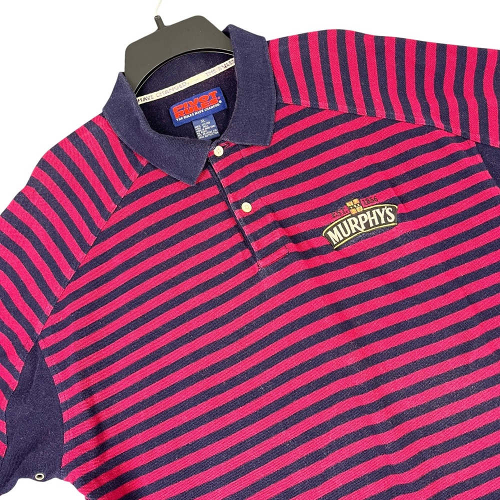 Vintage 90s Murphys Irish Stout Rugby Polo Pivot Rules College Boy Y2K Men XL